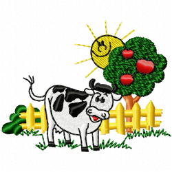 Cows Embroidery Design 9 Cows Embroidery Design 9